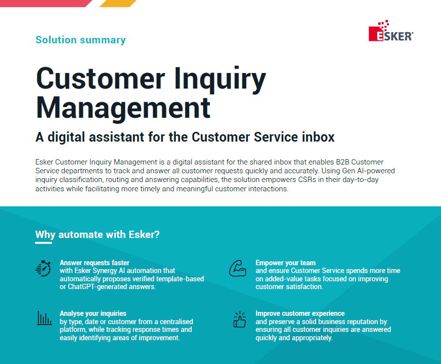 customer inquiry management solution summary