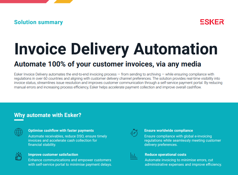 invoice delivery solution summary cover